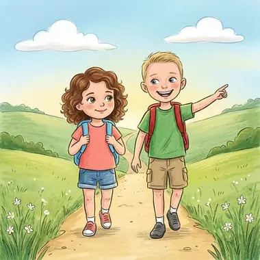 Crayon & pencil illustration style